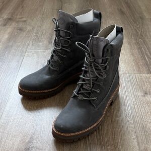 Timberland Grey Lace-Up Boots
